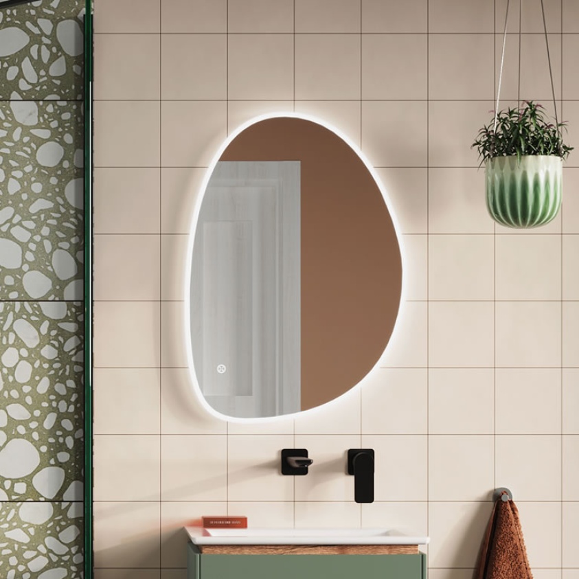 Lifestyle image of Crosswater Mada 500 x 700mm LED Bathroom Mirror